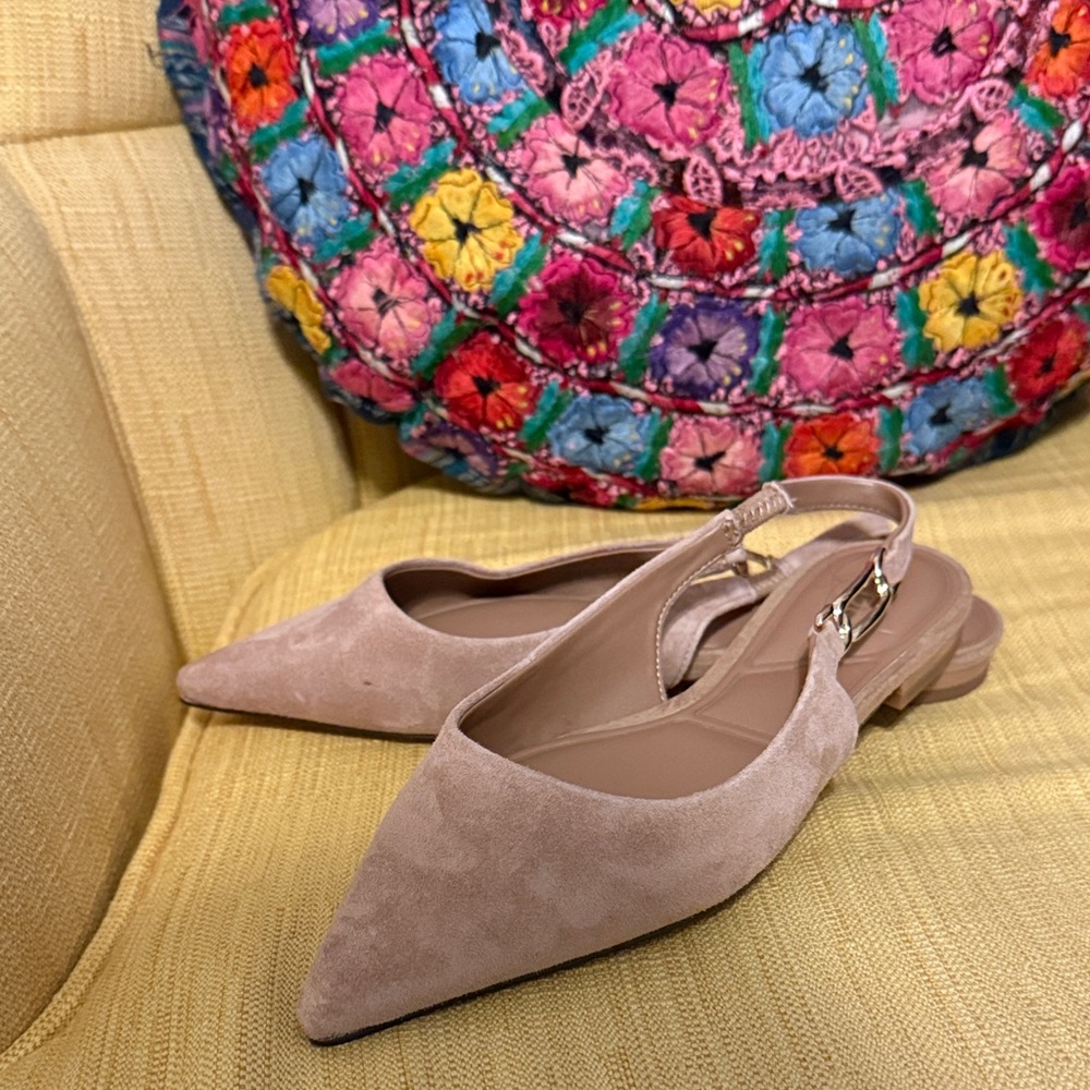 Aldo Women's Slingback Flats in Beige Suede